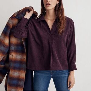 Madewell Purple corduroy top
